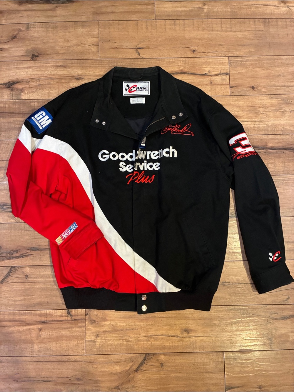 Vintage Chase Authentics NASCAR Goodwrench Bomber Jacket - Dale Earnhardt